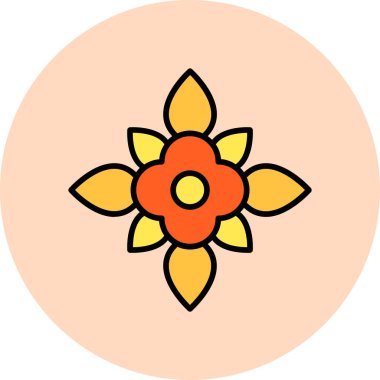 Süt otu çiçeği. Web simgesi basit illüstrasyon