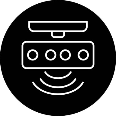 motion sensor web  icon, vector illustration