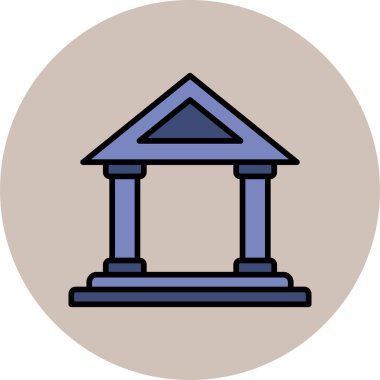 Banka web simgesi basit illüstrasyon 