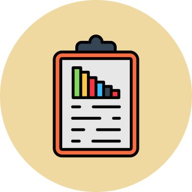 Tıbbi raporun temel ana hatlı vektör görüntüsü