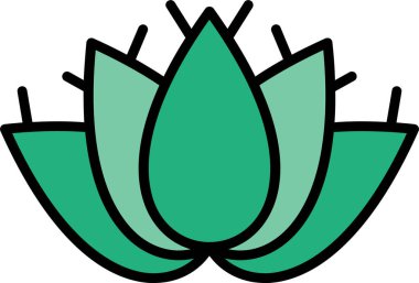 lotus. Web simgesi basit illüstrasyon 