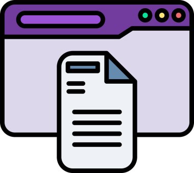 belge simgesi, vektör illüstrasyonu basit tasarım