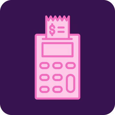 Pos terminal simgesi, vektör illüstrasyonu basit tasarım