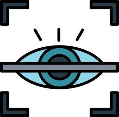 Göz. Web simgesi basit illüstrasyon