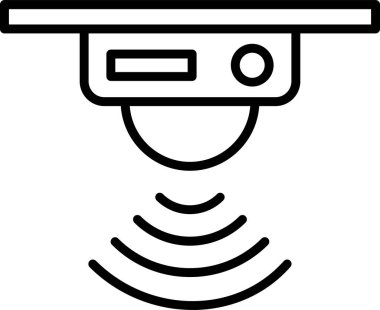 motion sensor web  icon, vector illustration