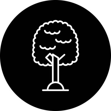 Ağaç. Web simgesi basit illüstrasyon 