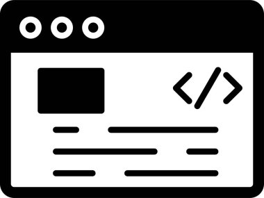 Web Yazılım simgesi, vektör illüstrasyonu