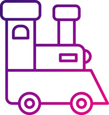 Oyuncak Tren. Web simgesi basit illüstrasyon 