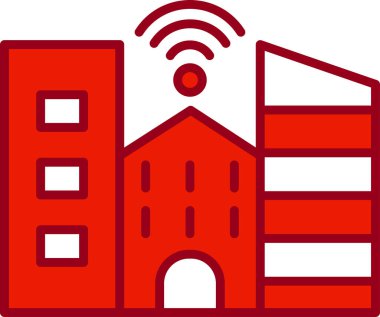 akıllı şehir simgesi, vektör illüstrasyonu  