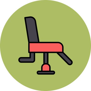 Koltuk ikonu vektörü. ince çizgi işareti