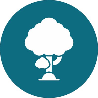 Sekoya ağaç simgesi vektör illüstrasyonu