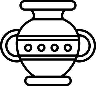 Vazo. Web simgesi basit illüstrasyon