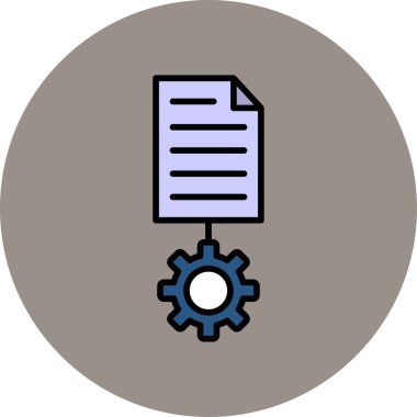 Basit Metin simgesi, vektör illüstrasyonu