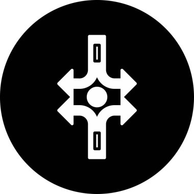 Basit ağ kesişiminin vektör illüstrasyonu