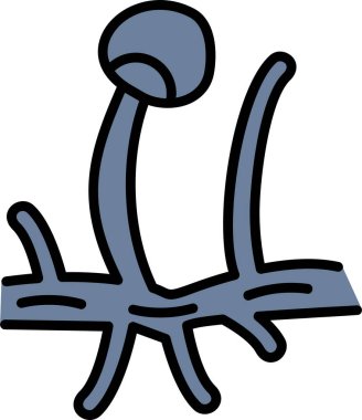 Rhizopus Simgesi Vektör Resimleri Beyaz Arkaplanda İzole Edildi 