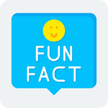 eğlenceli bilgi simgesi, basit vektör illüstrasyonu