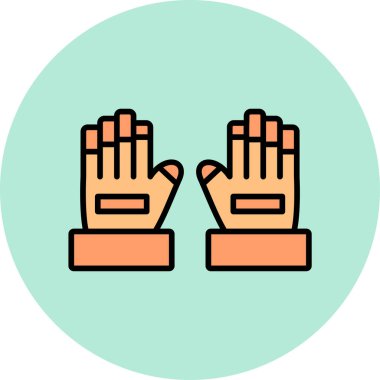 Eldiven. Web simgesi basit illüstrasyon 