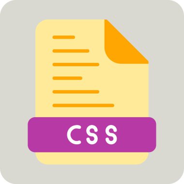 Css simgesinin basit vektör illüstrasyonu