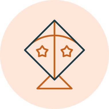 Uçurtma simgesi vektör çizimi