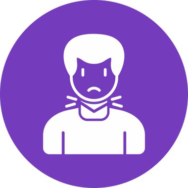 Tiroid. Web simgesi basit illüstrasyon