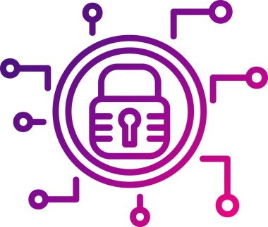 Kilit. Web simgesi basit illüstrasyon  