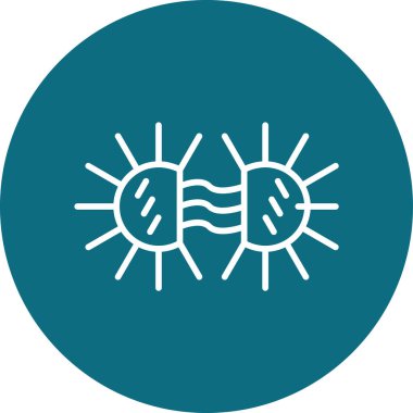 Neisseria Gonorrhoeae Vektör Simgesi Beyaz Arkaplanda İzole Edildi  