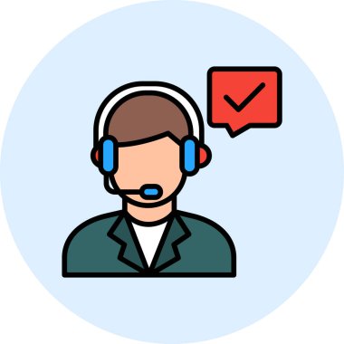 Çağrı merkezi. Basit simge vektörü