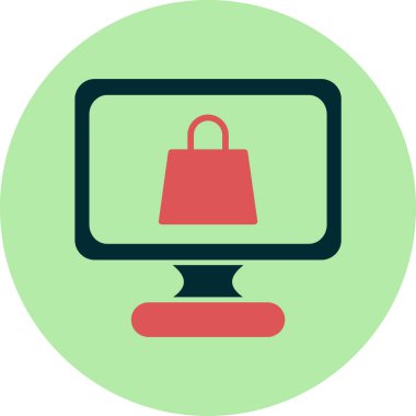 torba alışverişi çevrimiçi simge vektörü