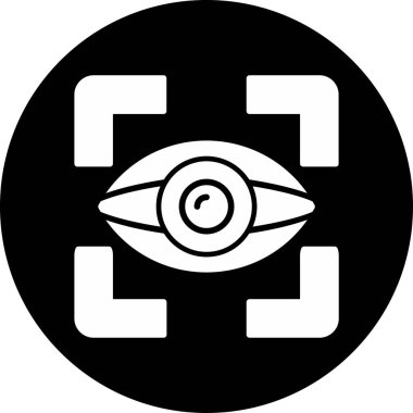 Göz takibi. Web simgesi basit illüstrasyon 