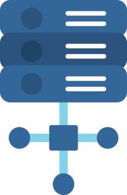 ağ paylaşım sunucu vektör illüstrasyonu