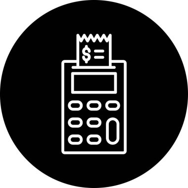 Pos terminal simgesi, vektör illüstrasyonu basit tasarım