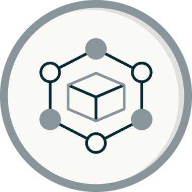 Engelleme zinciri. Web simgesi basit tasarım