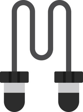 İp sporu ikonunu atlıyorum. Vektör illüstrasyonu