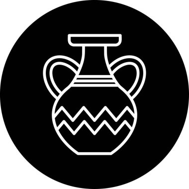 Vazo. Web simgesi basit illüstrasyon