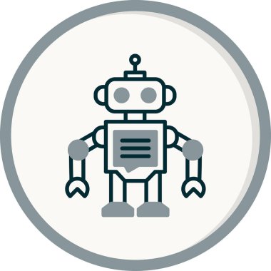 Chatbot, robot simgesi, vektör illüstrasyonu