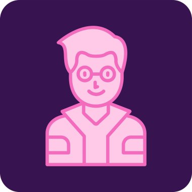 erkek avatar simge vektör çizim 