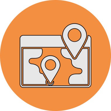 Konum haritası işaretleyici. vektör simgesi