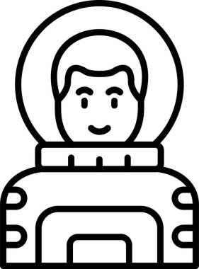 astronot adam simgesi vektör illüstrasyonu