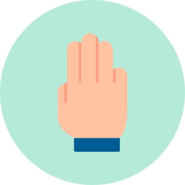 El hareketi simgesi, vektör illüstrasyonu