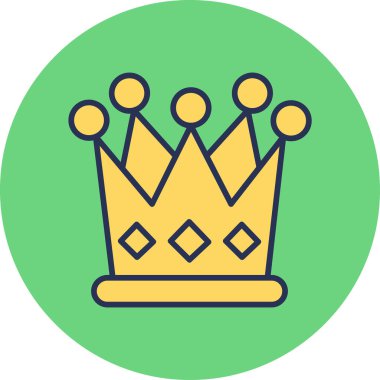 Taç. Web simgesi basit illüstrasyon 