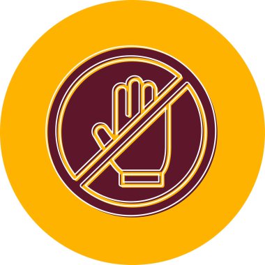 Basit dur işareti vektör simgesi