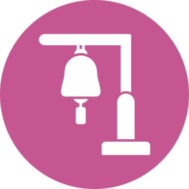 Bell web simgesi, düz biçim, vektör illüstrasyonu