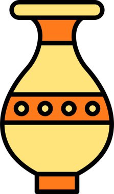 Vazo. Web simgesi basit illüstrasyon