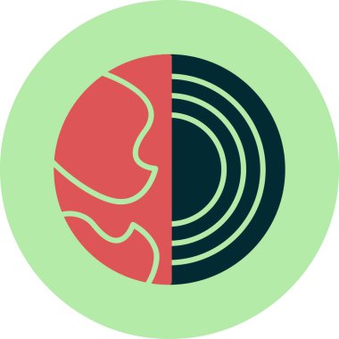 Jeoloji. Web simgesi basit illüstrasyon