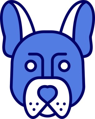 Uygulama veya web tasarımı için Fransız Bulldog simgesi