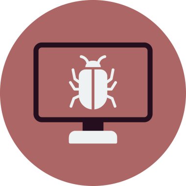 Virüs Vektörü Şekil Simgesi Tasarımı