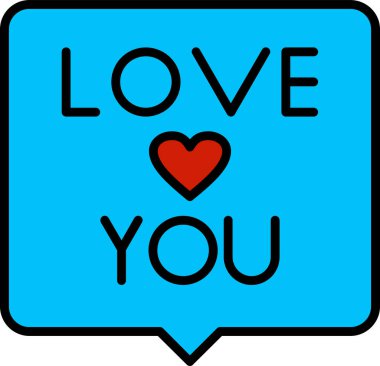 Seni seviyorum ikon vektör çizimi