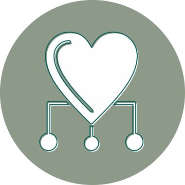 Kalp. Web simgesi basit illüstrasyon 