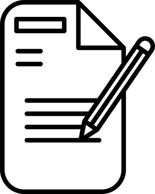 Minimalist bir dizaynda bir belge simgesinin vektör illüstrasyonu.