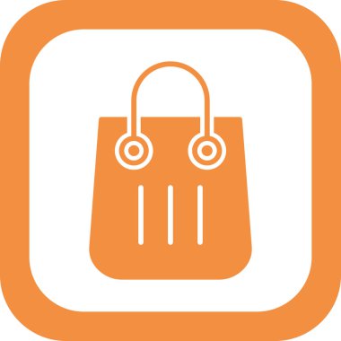 Alışveriş poşeti ikon vektör illüstrasyonu